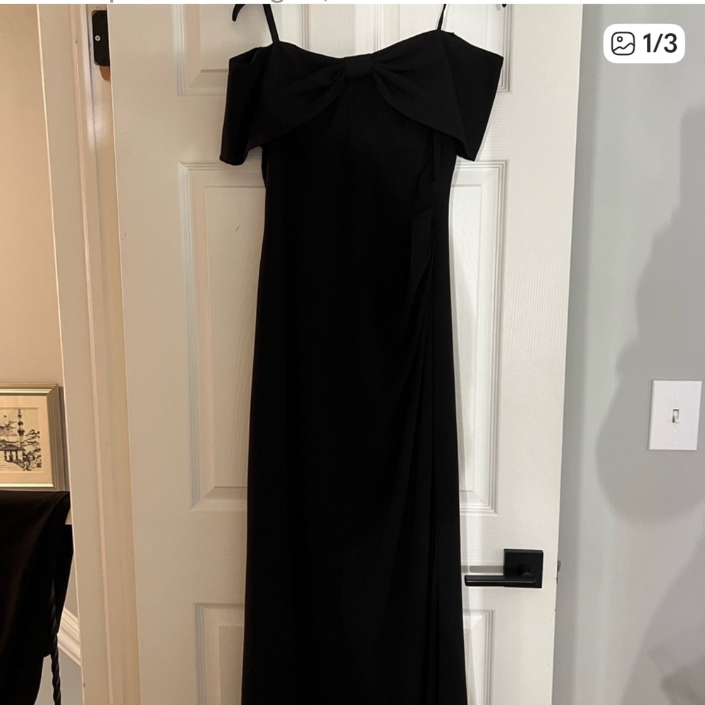 Eliza J Black Strapless Cocktail Gown - Picture 4 of 4